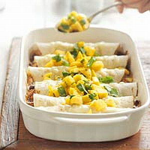 Monday's Leftovers: Enchiladas with Fresh Mango Salsa Monday's Leftovers: Enchiladas with Fresh Mango Salsa
